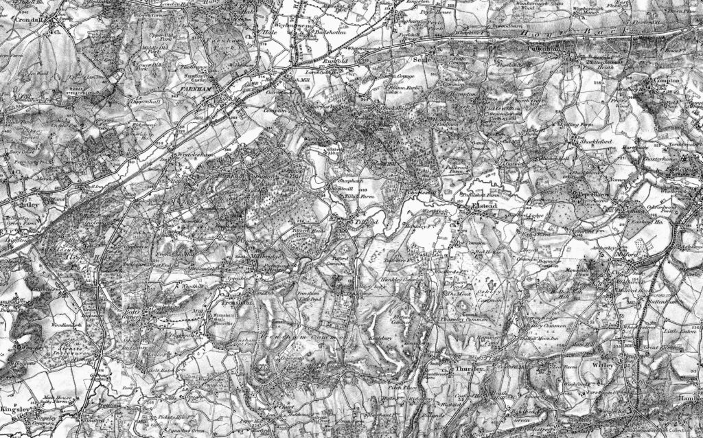 RNE848385 Map of Tilford 1895 1