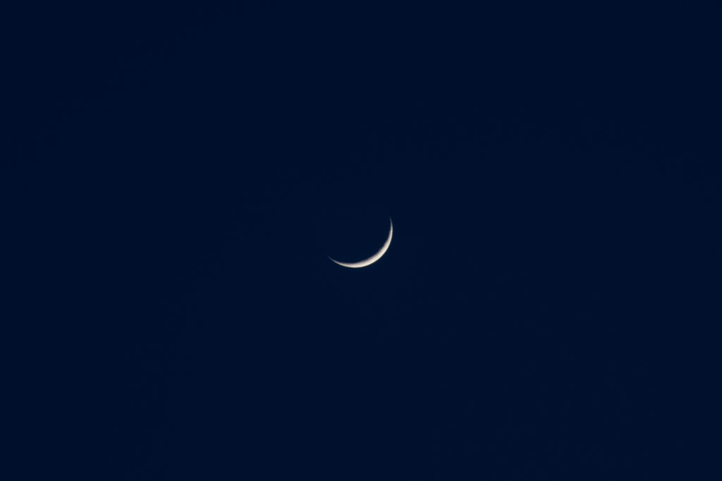 Crescent moon on ramzan