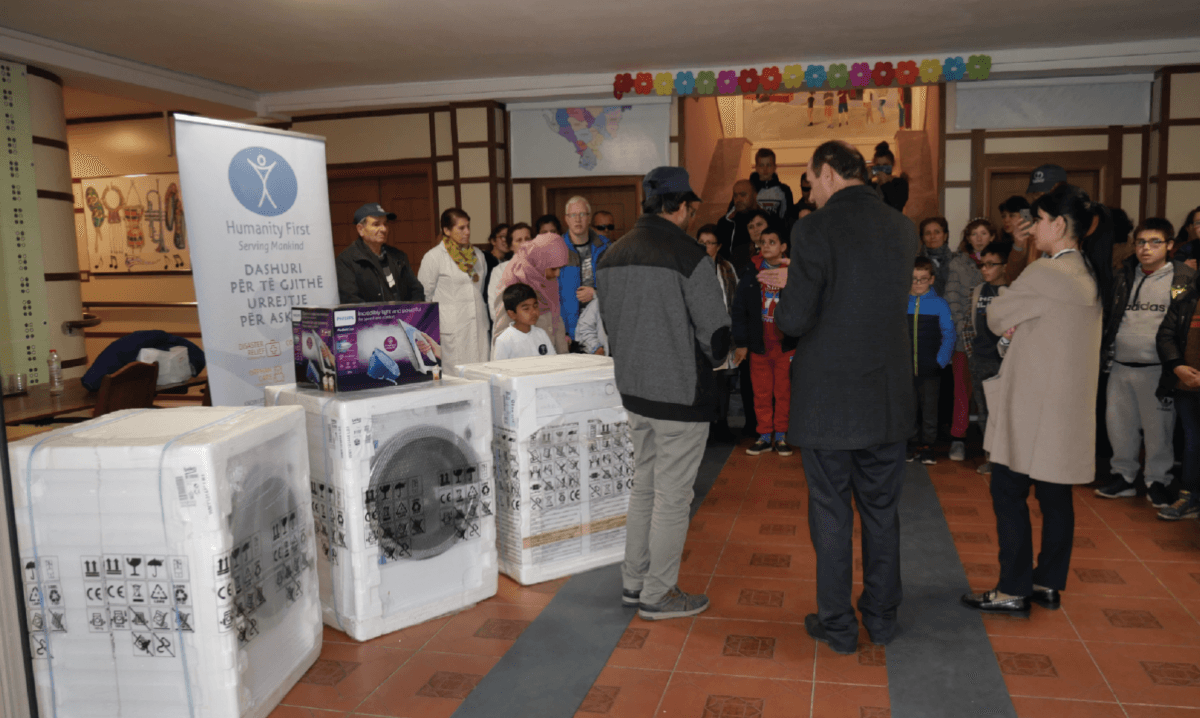 Albania Jamaat Gives to the Institute of Blind Students