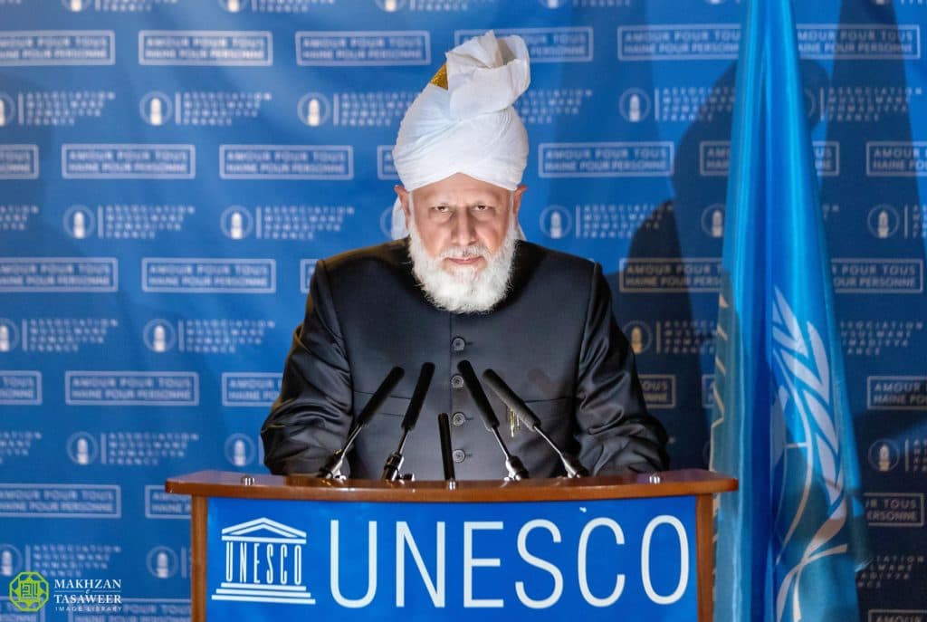 Harmony through educational excellence: Hazrat Khalifatul Masih V speaks at UNESCO