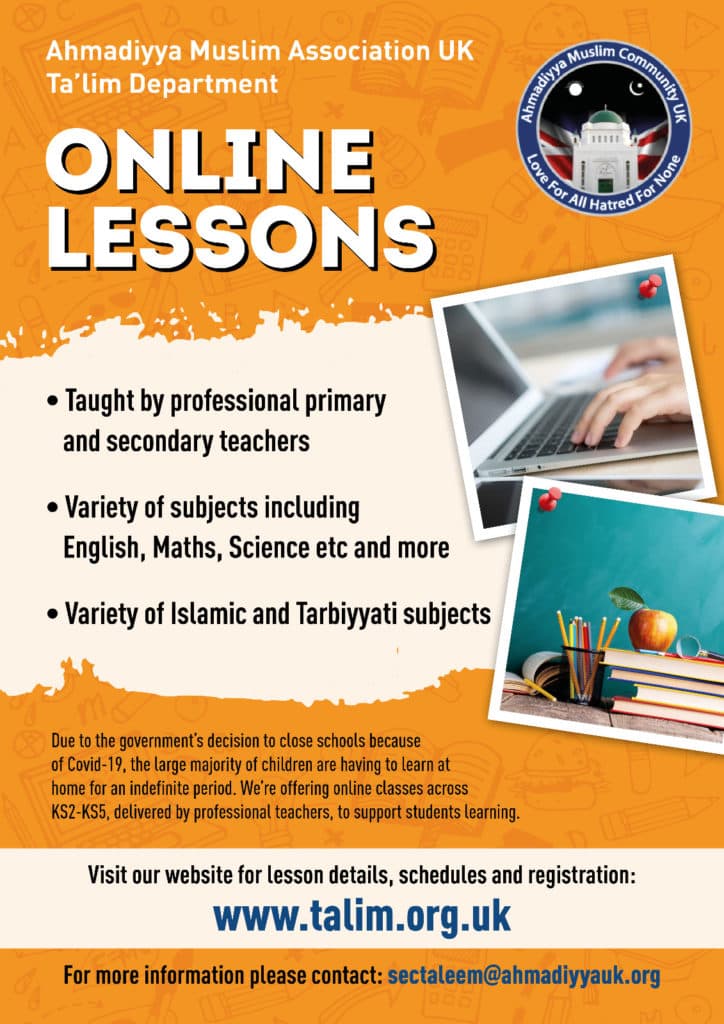 UK Jamaat holds over 140 free classes online