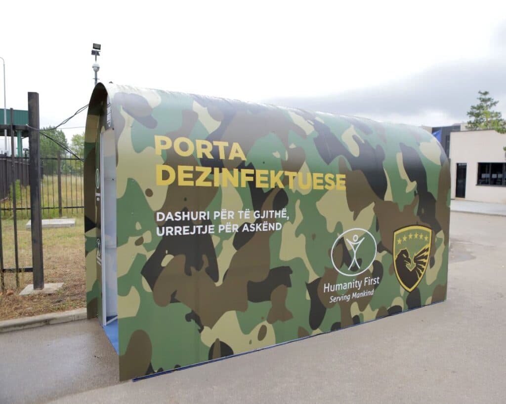 Jamaat-e-Ahmadiyya Kosovo donate disinfectant tunnel to Kosovo Security Force
