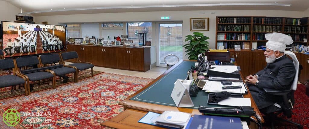 “Because of this name, Allah will also fulfil many of the promises He made to the Promised Messiah”: Waqf-e-Nau Mauritius’ virtual class with Huzoor