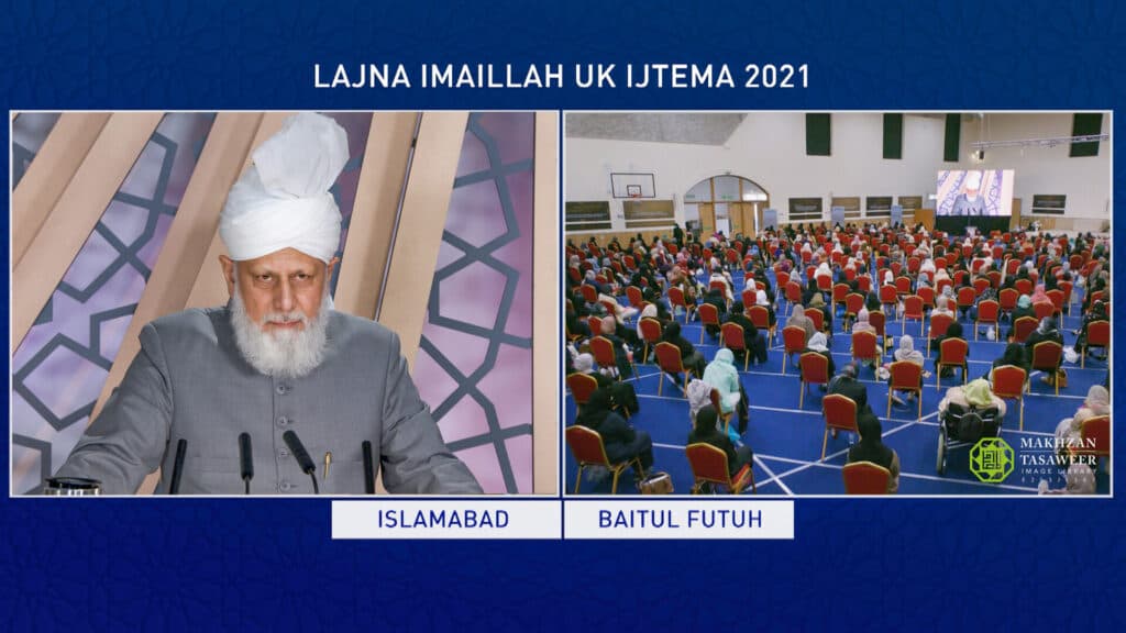 Remember why you have this freedom and never forget who you are: Huzoor delivers concluding address at national Lajna UK Ijtema 2021