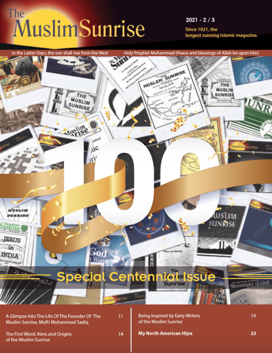 The Muslim Sunrise celebrates 100 years and goes monthly