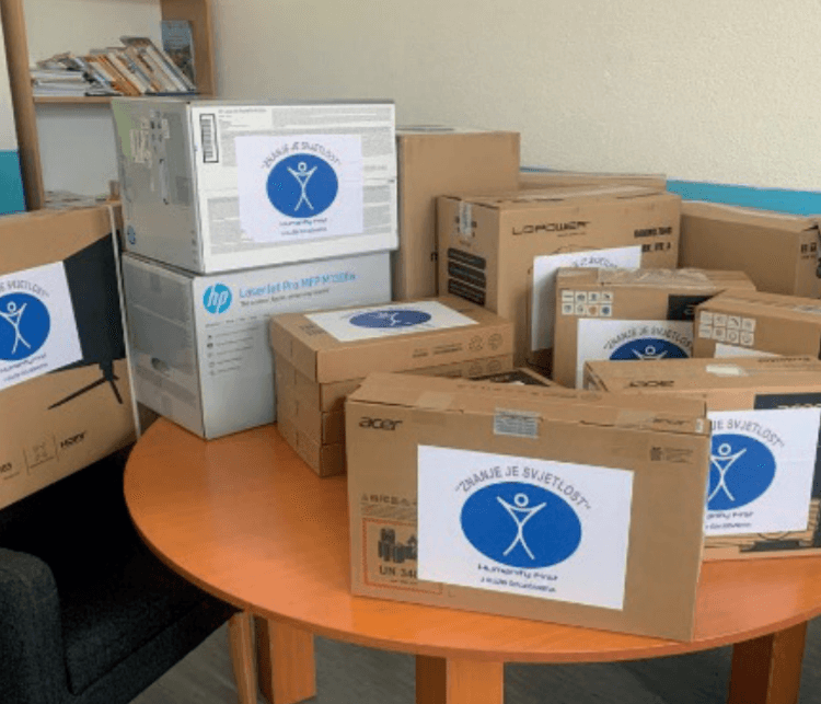 Humanity First donate IT equipment to a school in Central Bosnia
