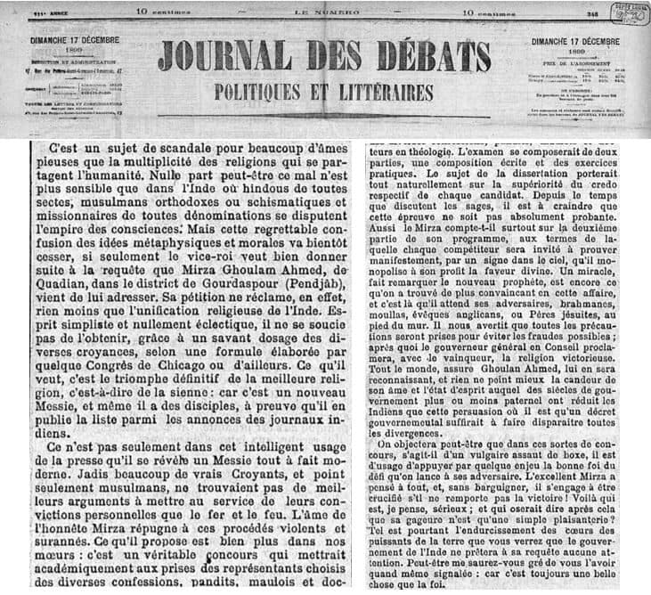 Message of Islam Ahmadiyyat echoes in early 1900s French periodicals