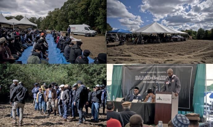 Du‘a at Baagh-e-Ahmad site, acquired by Majlis Khuddam-ul-Ahmadiyya USA