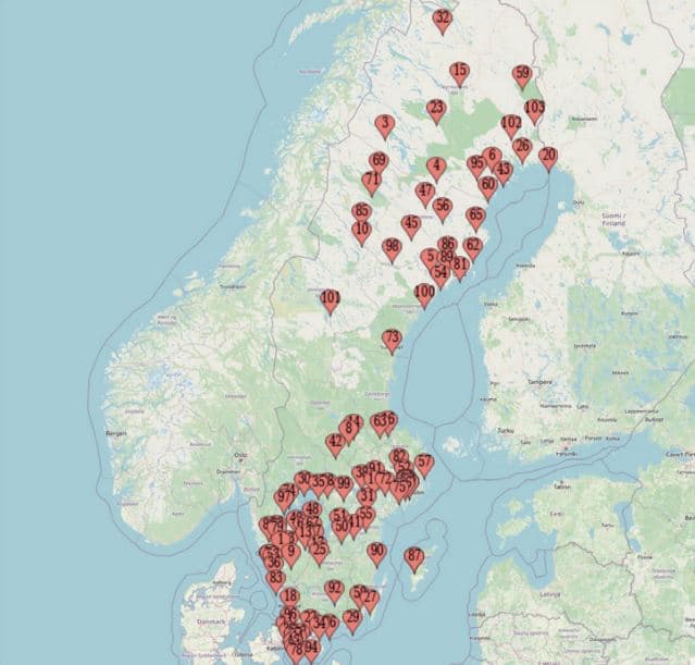 Spreading Islam across Swedish cities