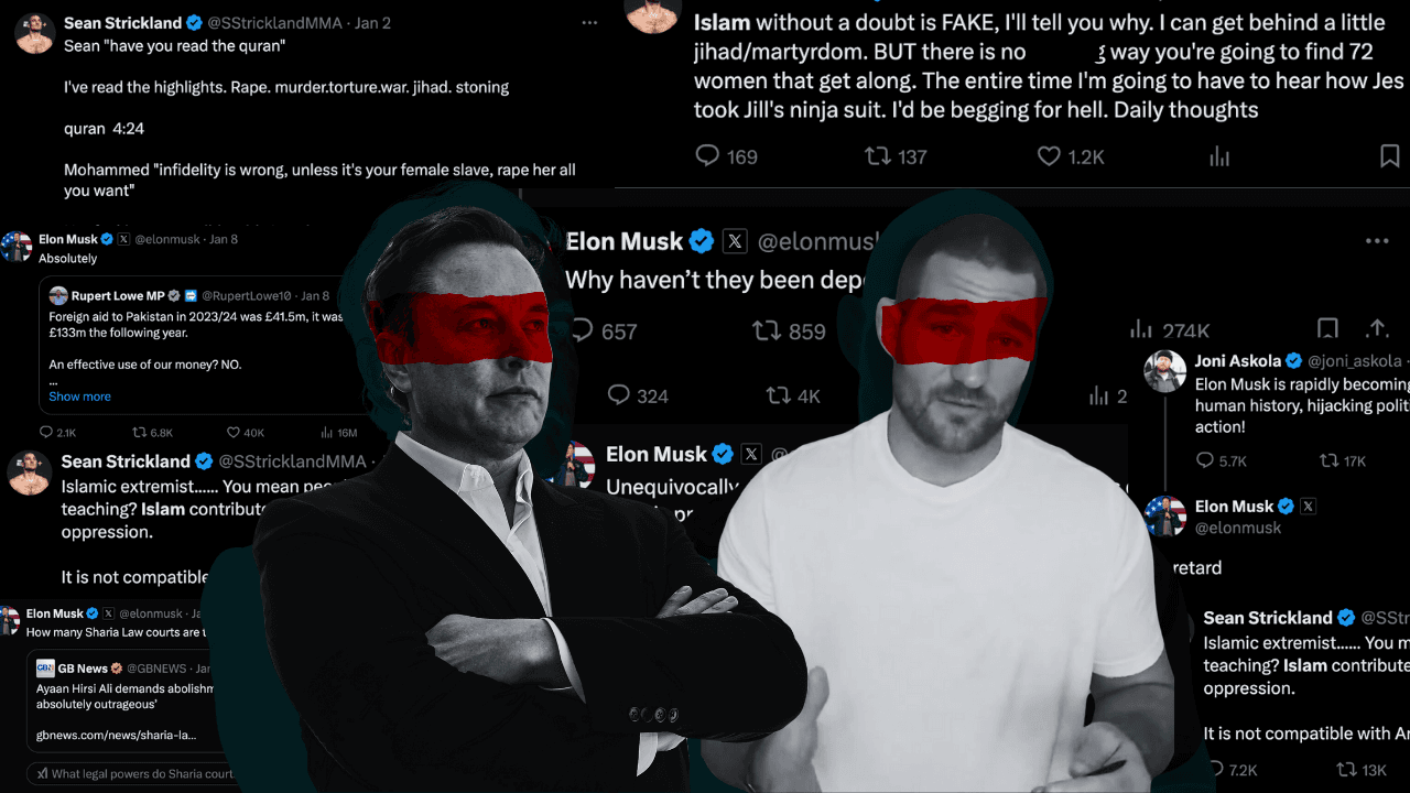 Elon Musk and Sean Strickland jump on Islamophobia bandwagon and expose prejudice