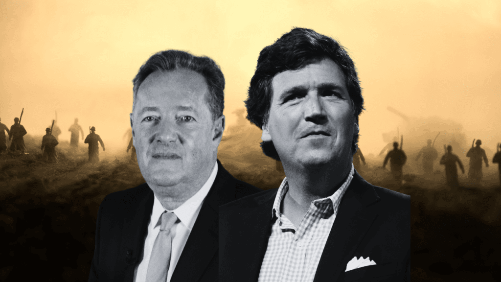 Opinion: Tucker Carlson v Piers Morgan debate disregards all ethics and morals of war