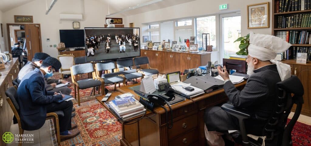 Tarbiyat related guidance, irreligiousness in Europe and WWIII: Switzerland amila seeks direction from Huzoor