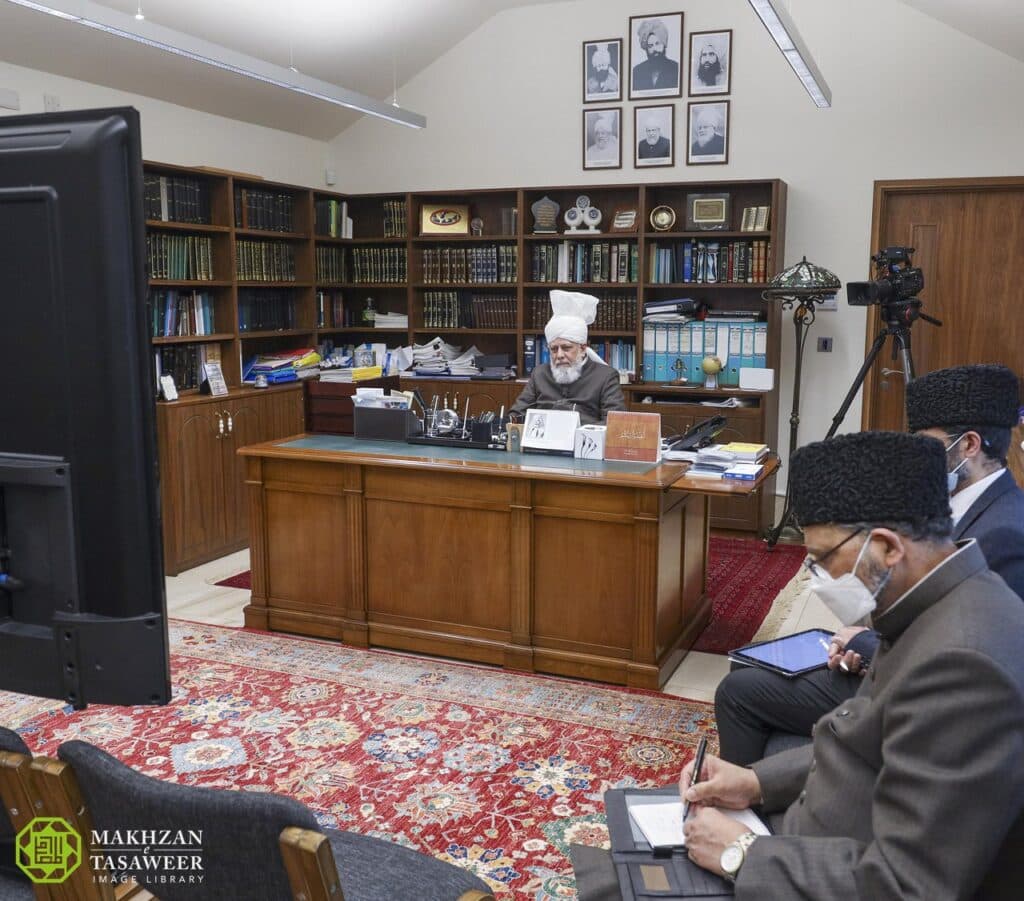 The foremost duty of a waqif-e-nau is to obey, follow and practice the commandments of Allah: Waqifeen-e-nau Bangladesh class with Huzoor