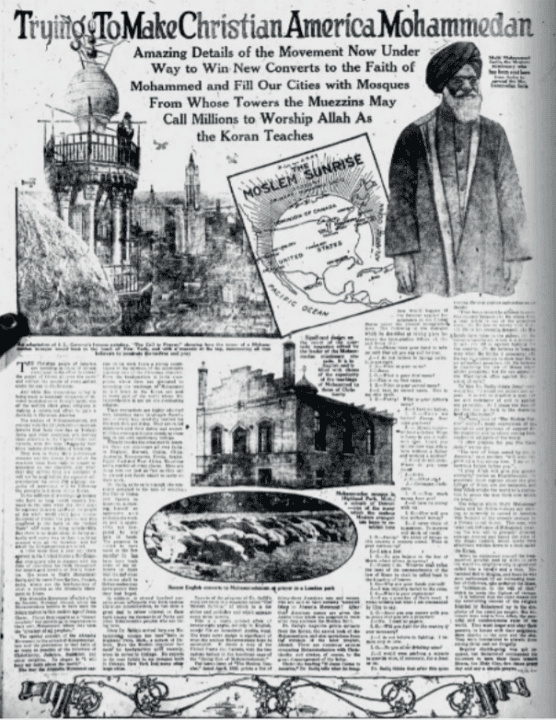 100 Years Ago… – Islam in America and Syracuse Sunday Herald 1922