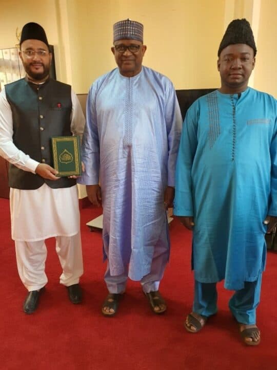 Amir Jamaat Niger’s meeting with minister of urban development in Niamey, Niger