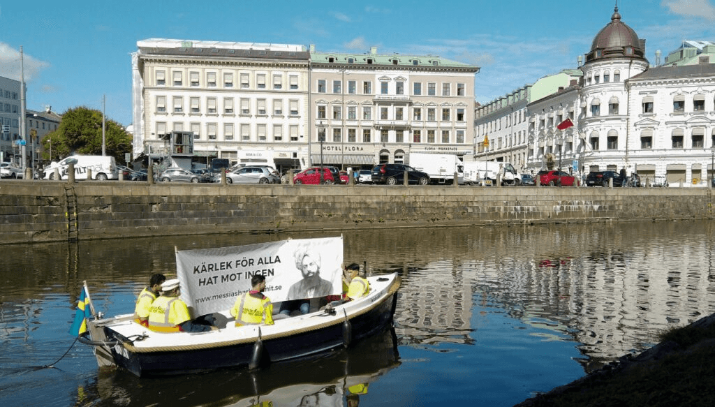 Boating through Swedish canals while spreading Islam’s message
