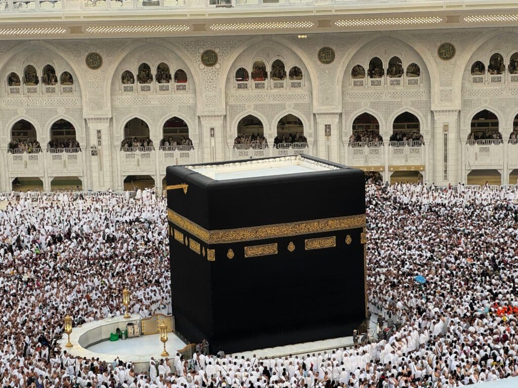 Mecca during umrah or hajj