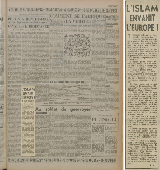 Message of Islam Ahmadiyyat echoes through the Belgian press 7 Belgium