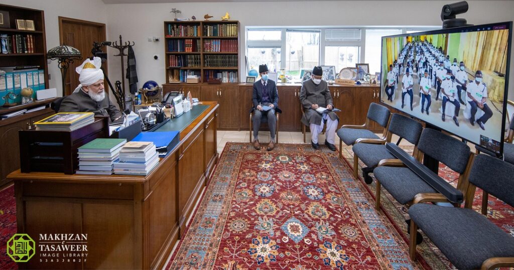 Heads of departments should know what their roles are according to the constitution: Amila of Majlis Khuddam-ul-Ahmadiyya Nigeria meet Huzoor 1 20210307 132617 DDED9425 1