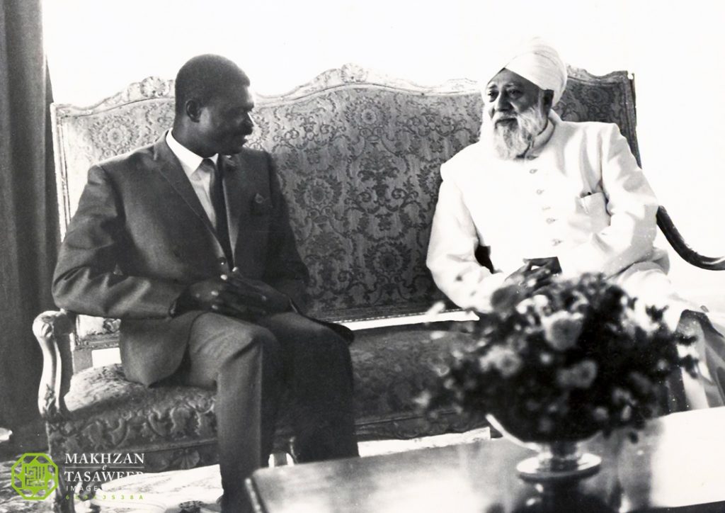 The Chairman of the Presidential Commission Brigadier AA Afrifa With Hazrat Khalifatul Masih III rh