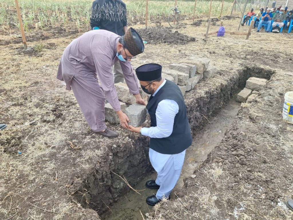 Ahmadi mosque foundations laid in Majengo and Taveta, Kenya 2 Stone