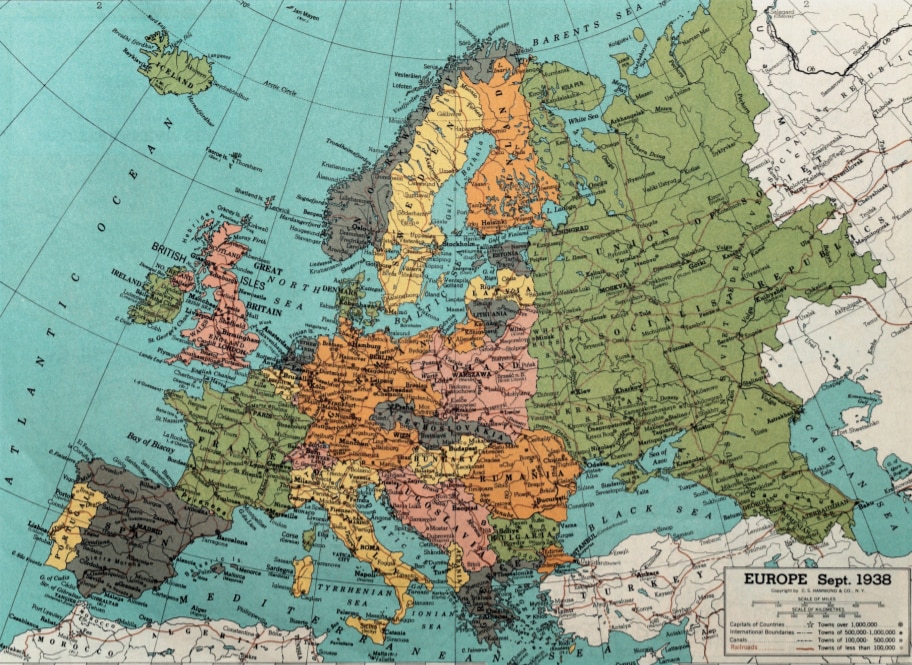 Europe Map 1938