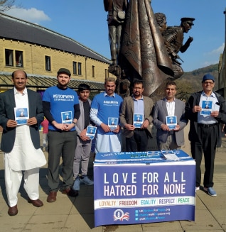 #STOPWW3 campaign in Huddersfield and Halifax, UK 1
