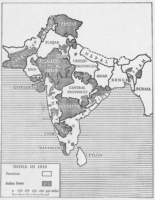 Map 1935 India