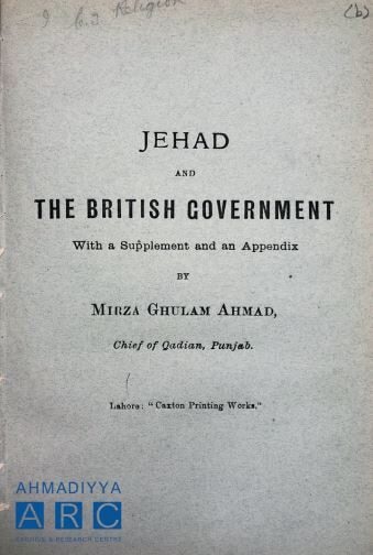 Whatever happened to jihad? Ahmadiyya interpretation becomes mainstream during far-right UK riots 2 British Government and Jihad
