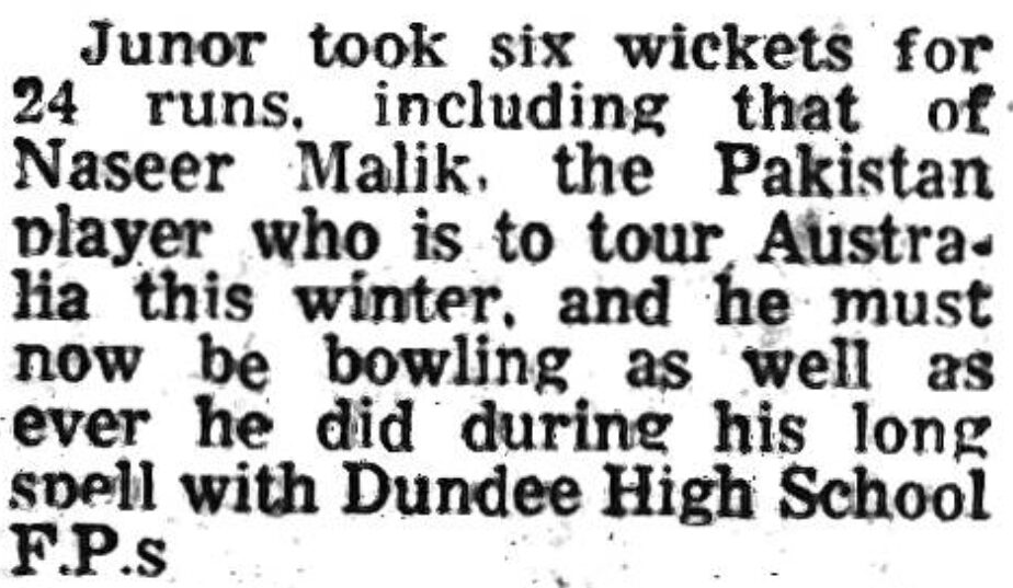 Naseer Malik: Ahmadi who bowled the first ball for Pakistan in the first-ever Cricket World Cup 13 Naseer malik
