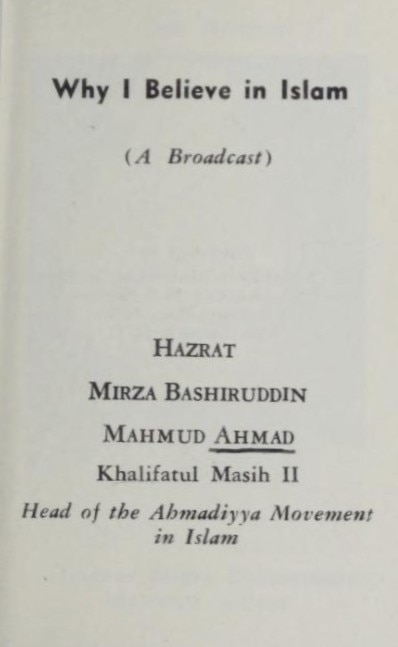 Why I Believe in Islam