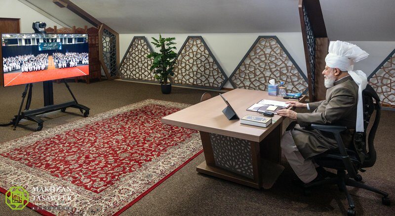 Foster peaceful and loving homes to build lasting bonds with your children: Amila of Majlis Ansarullah Canada meets Huzoor 1 20230604 123202 B66572DC