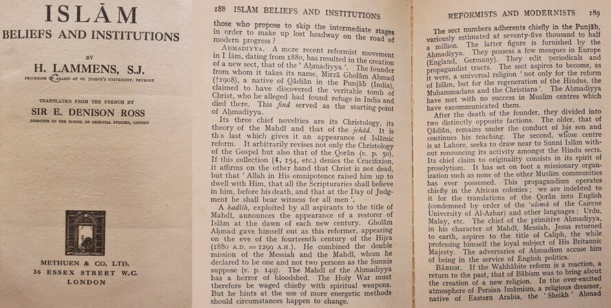 ‘L‘Islam: Croyances et Institutions’: Introduction of Ahmadiyyat by Belgian Jesuit in Lebanon 4 Screenshot 2023 06 27 121518