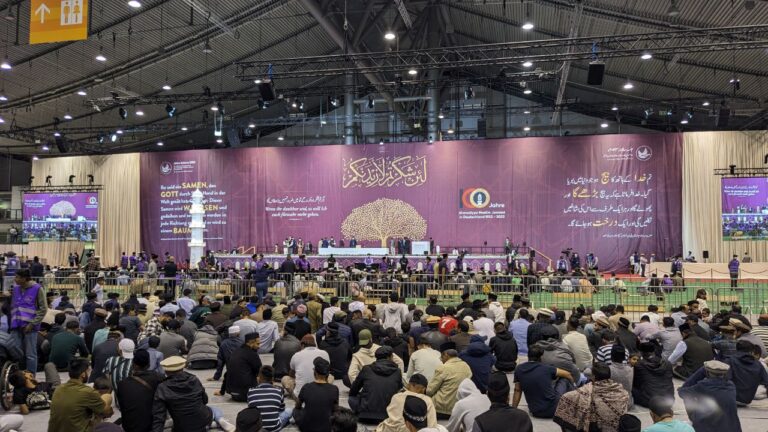 Hazrat Khalifatul Masih V inspects Jalsa Salana Germany site and addresses volunteers