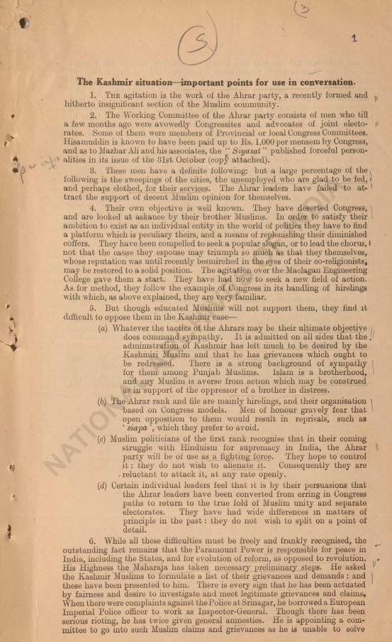 Historical analysis of Ahrar’s anti-Ahmadiyya agitation – Part 1 2 Ahrar Kashmir