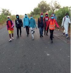 11 khuddam walk 150 km to attend the 39th national ijtema of MKA, The Gambia