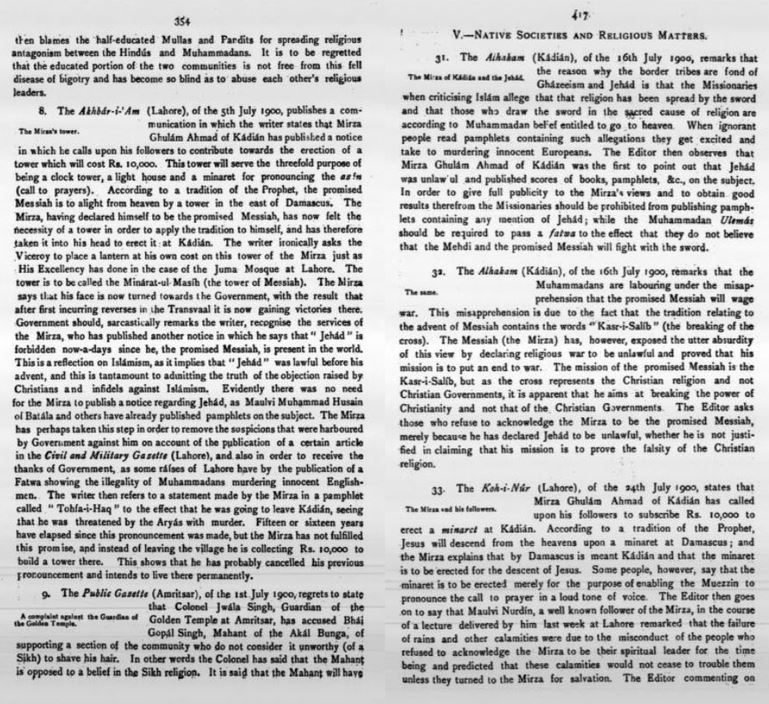 Arba‘in and fierce opposition to the Promised Messiah: A glimpse into the Indian press of 1900 5 1900 Newspapers