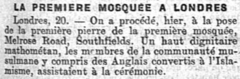 Message of Islam Ahmadiyyat echoes through the Belgian press 3 Fazl Mosque