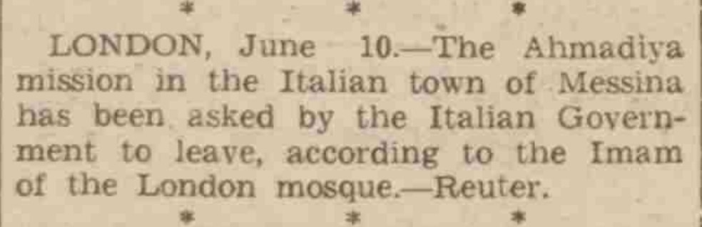 Islam in Italy and Tahrik-e-Jadid: The early years of the Ahmadiyya Mission and press coverage 11 Screenshot 20250611 090254 Chrome