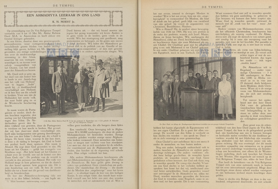Hazrat Maulvi Abdur Rahim Dard’s historic visit to the Netherlands – 1926 or 1925? 10 dard Sahib 3