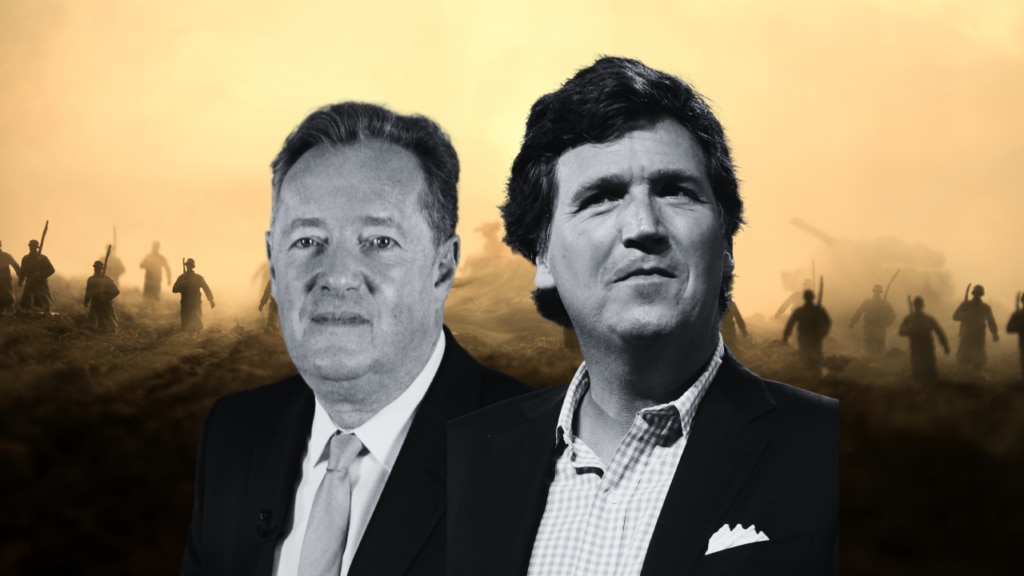 Opinion: Tucker Carlson v Piers Morgan debate disregards all ethics and morals of war 1 Opinion: Tucker Carlson v Piers Morgan debate disregards all ethics and morals of war