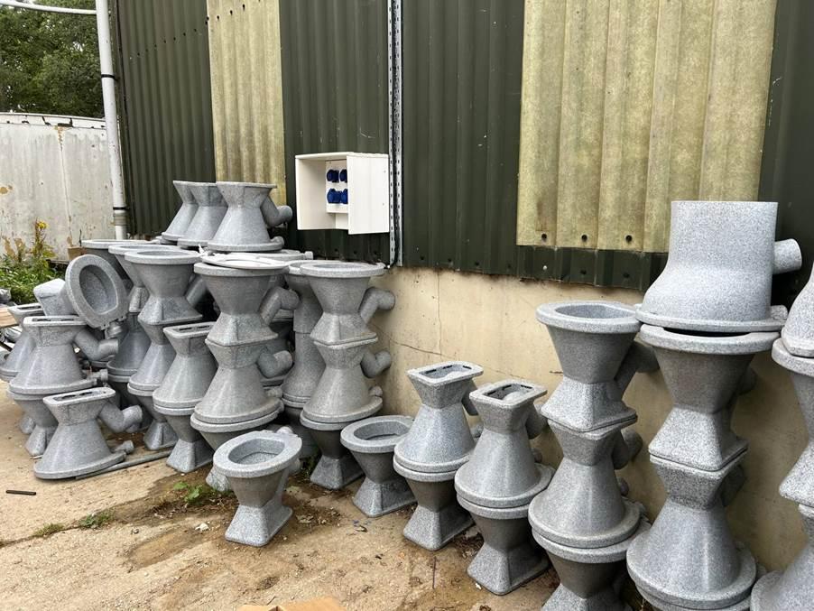 The hustle and bustle before Jalsa Salana UK 2025: Preparations in pictures 13 Brand new plastic toilets are being installed for the first time for water efficiency and, unlike ceramic toilets, these won’t crack or break