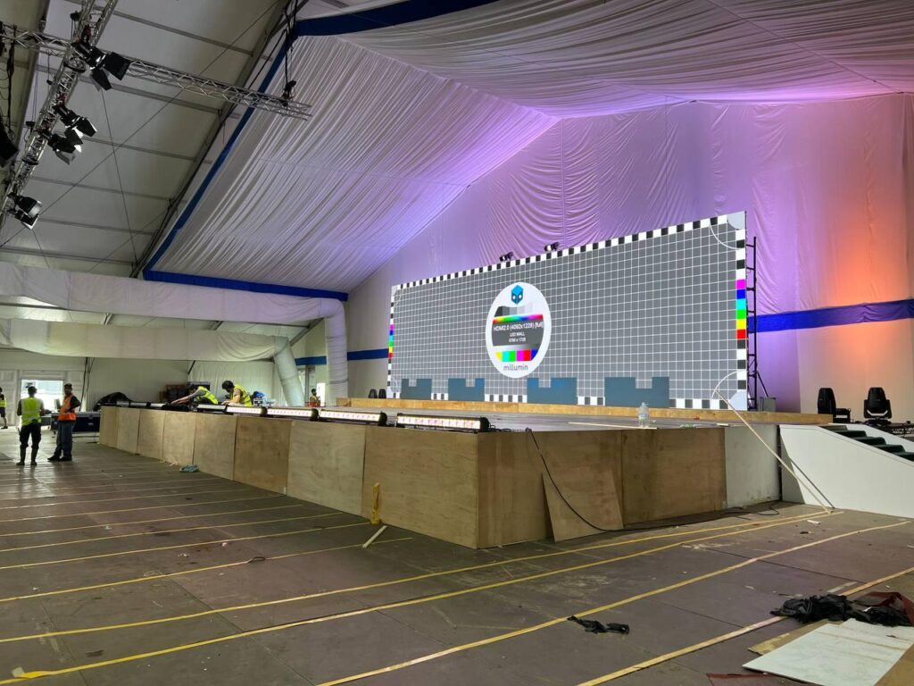 The hustle and bustle before Jalsa Salana UK 2025: Preparations in pictures 5 This stage is almost ready