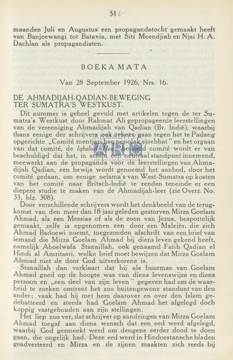 Centenary of the Ahmadiyya Mission in Indonesia: The early years and press coverage 12 Indonesian Ahmadiyya Iqbaloel Haq