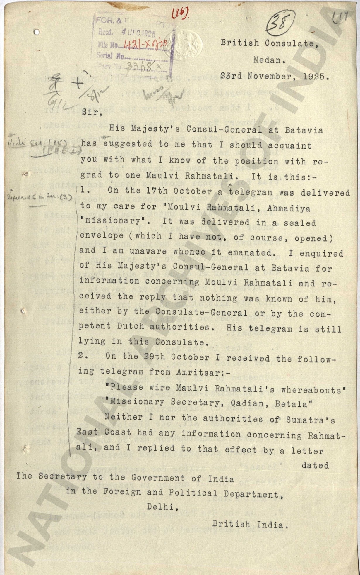 Centenary of the Ahmadiyya Mission in Indonesia: The early years and press coverage 5 PR 000007027215 page 0009