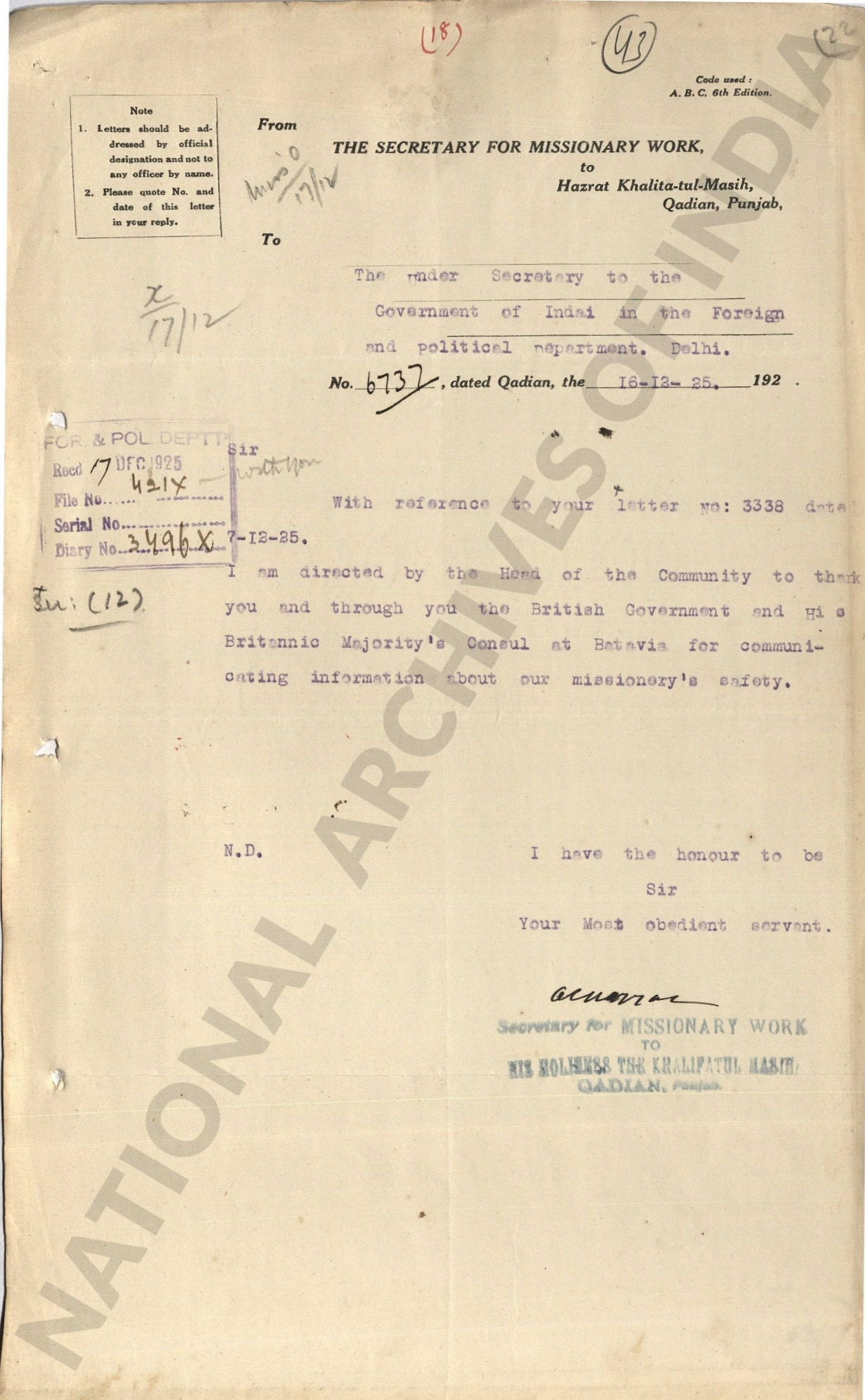 Centenary of the Ahmadiyya Mission in Indonesia: The early years and press coverage 6 PR 000007027215 page 0010